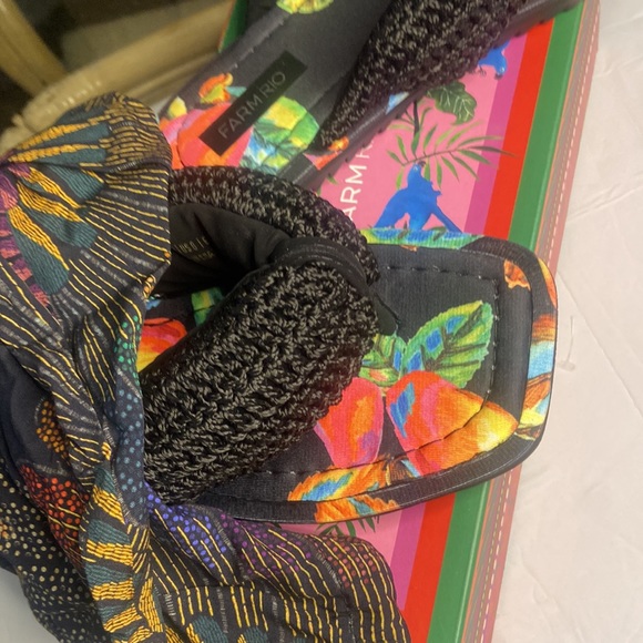 Farm Rio cashew crochet fluffy flip flop - Picture 9 of 12